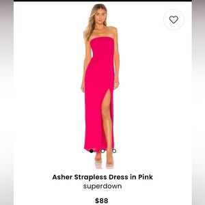 Asher Strapless Dress in Pink